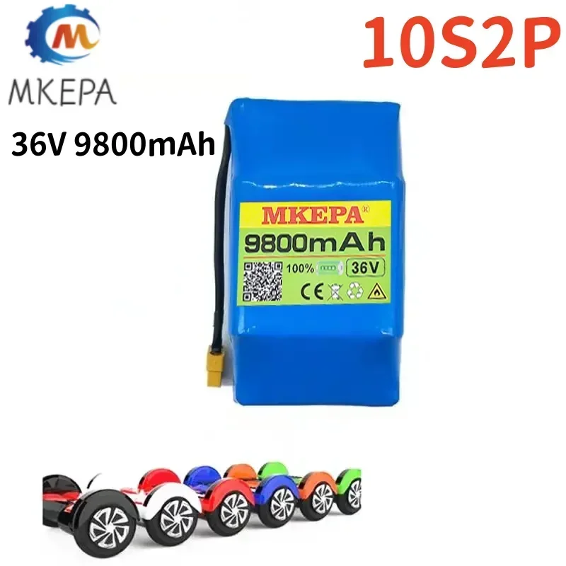 

Hover Board Battery 36v 10s2p 9800mAh Lithium Battery Pack for Electric Scooter Twist Car Batt 36v 9.8Ah Rechargeable Battery