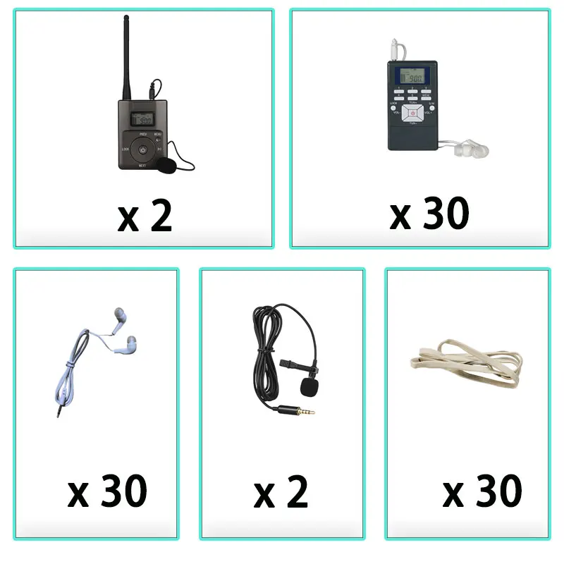 YARMEE Wireless FM Tour Guide System Portable Audio Whisper Transmitter Receivers For Travelling Church Museum Umrah Hajj