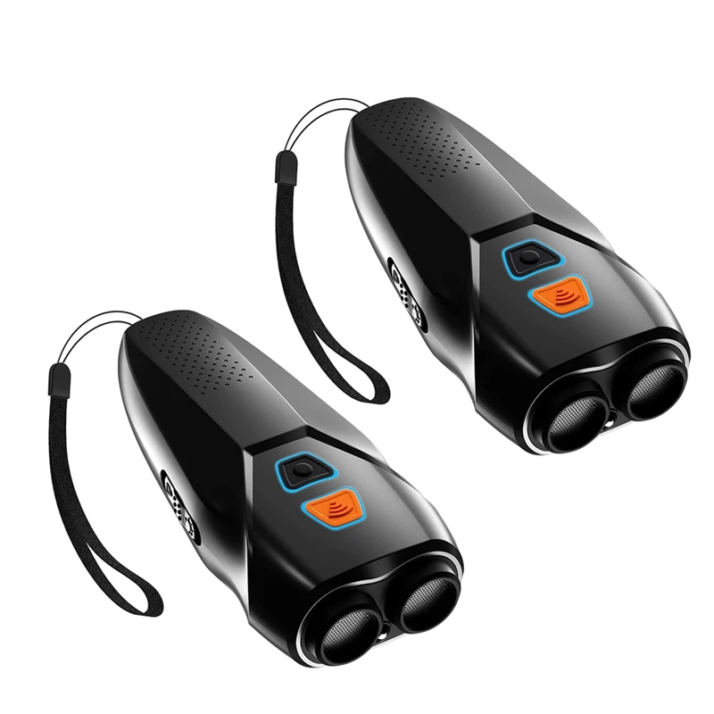 

Лидер продаж, 2x ультразвуковой отпугиватель собак, тренировочный светодиодный отпугиватель лая, устройство для отпугивания собак, средство для остановки лая собак, репеллент + фонарик