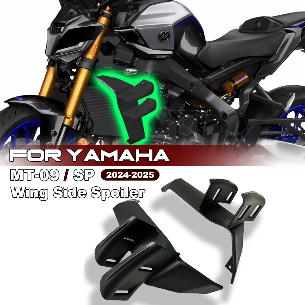 

Для YAMAHA MT-09/MT-09 SP 2024 2025 мотоциклетный спойлер, боковой обтекатель, аэродинамическое крылышко, боковой спойлер с фиксированным крылом