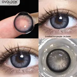 OVOLOOK-New Contact Lenses for Eyes Colored Natural Pupil Color Lens Eyes Beauty Comestic Lenses Eye Color Pupil Yearly Use