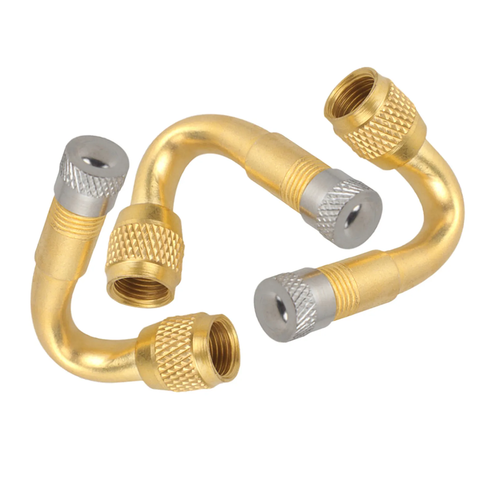3Pcs Valve Stem Extenders 45 Degree Tire Valve Extension Copper Adapter for Car Motorcycle Inflation Motorcycle Accessories