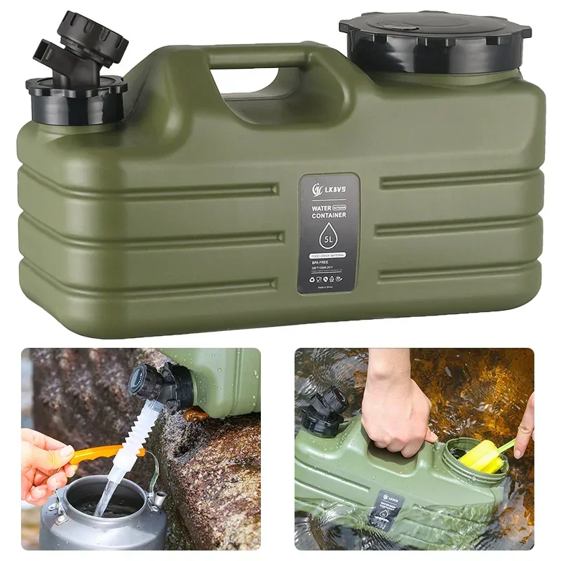 25L Outdoor Water Portable Bin Large Capacity Water Carrier with Detachable Faucet No Leakage for Camping Fishing Picnic Hiking