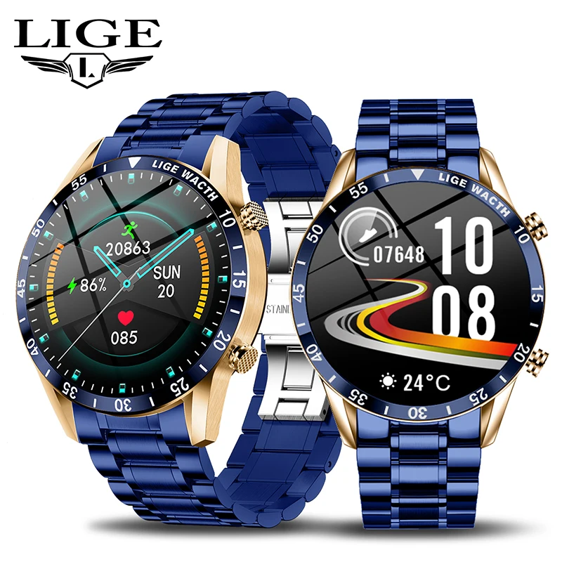 

LIGE Smart Watch Men Fashion Full Touch Luxury Bluetooth Call Smart Watches Men Waterproof Sport Fitness Smartwatch For Men 2026