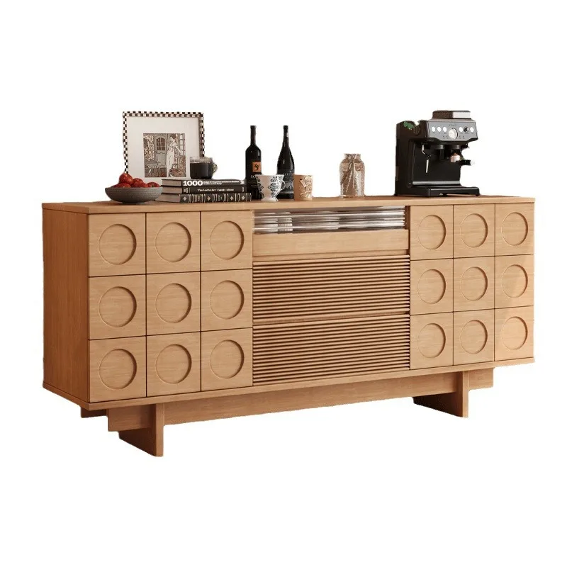 

Log wind solid wood chest cabinet medieval chest cabinet retro bedroom locker cabinet dining side living