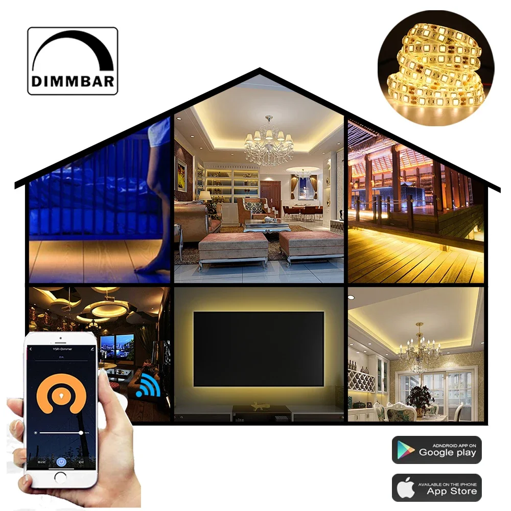 Mini Zigbee Dw Light Strip Controller Met Dc Adapter 12-24V 5050 3528 Enkele Kleur Led Licht Dimmer Werk Met Alexa Smartthings