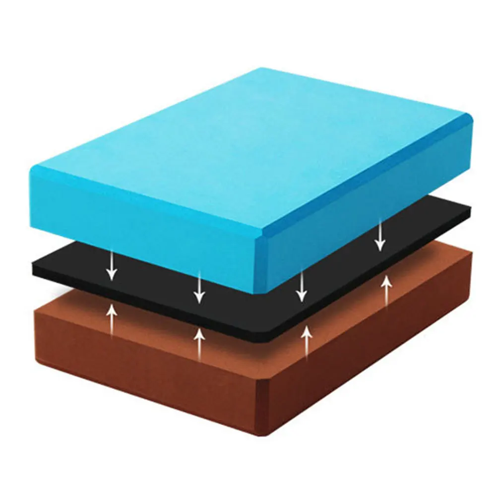 

2pcs Blocks High Density Eva Foam Double Colored Non-Slip Lightweight Moisture Proof For Yoga Pilates Exercise Stretching