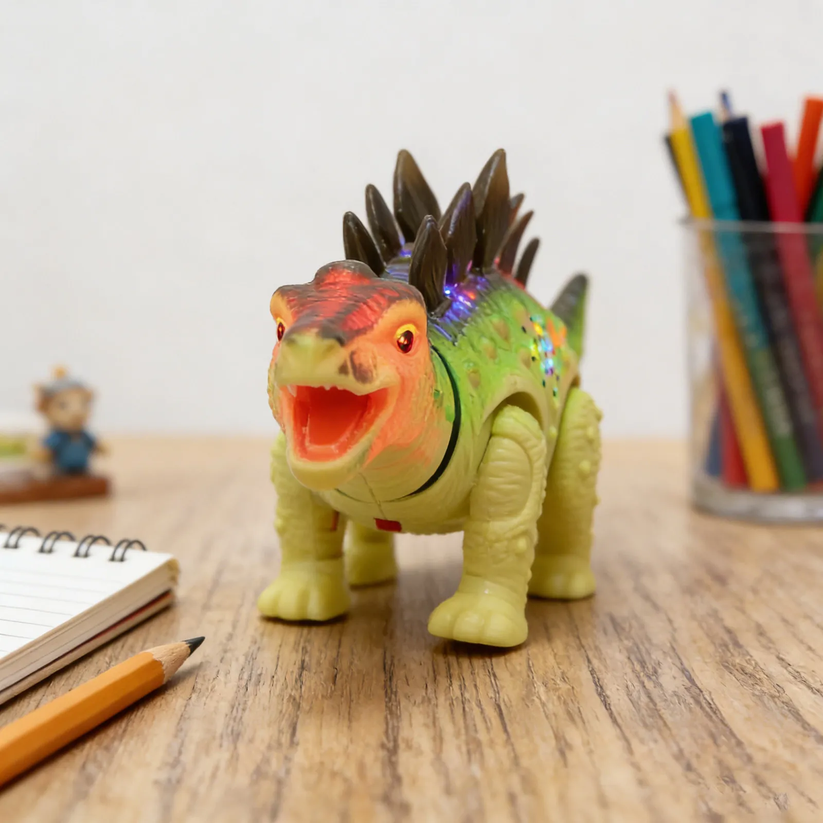 

Электрический светящийся говорящий динозавр (1 шт.) – развивающая игрушка для детей: раннее обучение, распознавание и координация рук и глаз