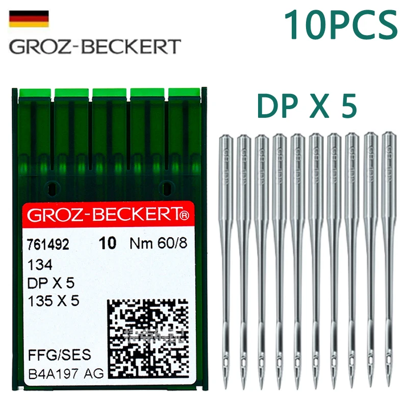 10 SZTUK/1 Pudełko Groz-Beckert 134 135X5 Dpx5 Sy1955 Igła do maszyny do szycia Singer Pfaff