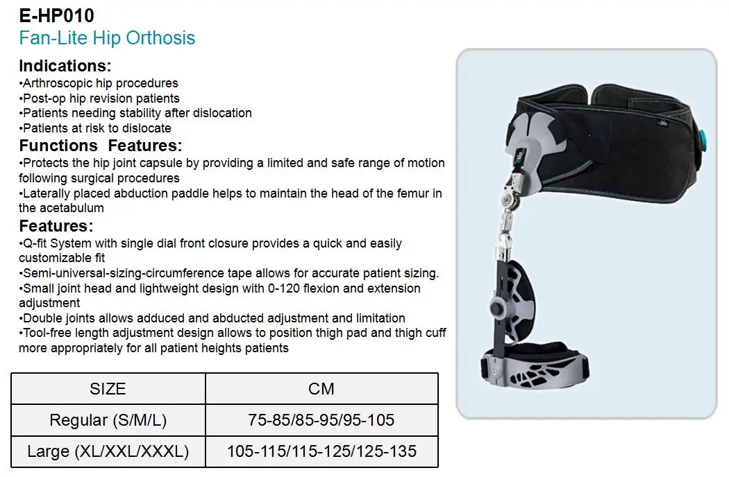 E-HP010 2022 Design Hip Fracture Orthosis Adult Hip Abduction Brace Orthosis Hip Support Brace