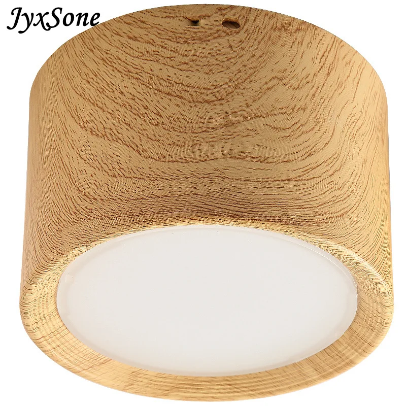 12W Wooden Nordic Simple Bright Down Light LED Corridor Day Light Living Room Ceiling COB Ceiling Small Black Down Light Home