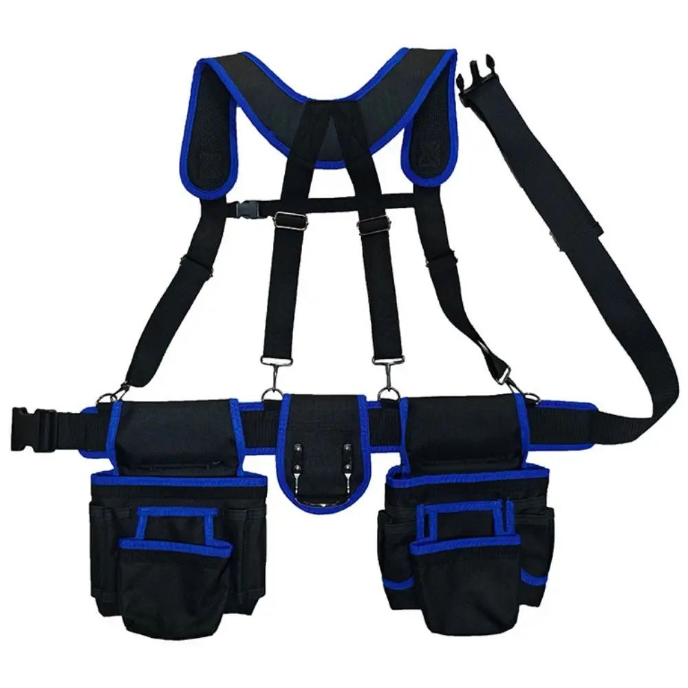double-shoulder-strap-electrician-tool-belt-adjustable-design-vest-type-multi-functional-tool-belt-large-capacity