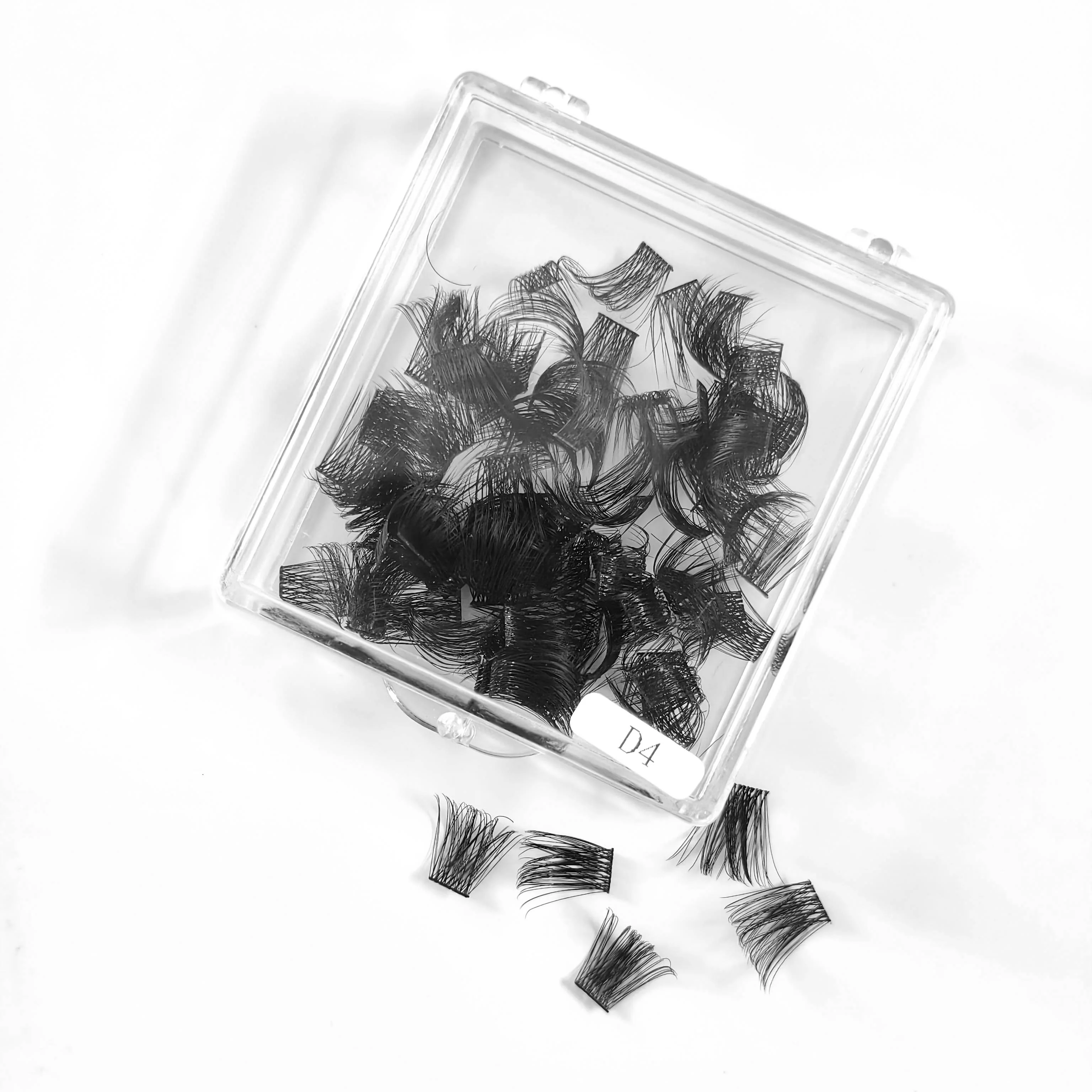 100PCS Cluster Wimpern DIY Einzelne Wimpern Verlängerung 3D Volumen Lash CC Curl Segmentierte Falsche Wimpern Natürliche Flauschige Wimpern – Detail 2