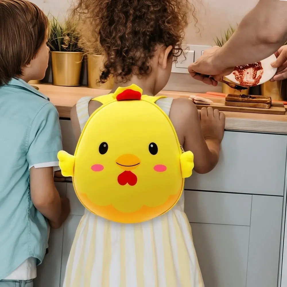 Fun 3D Egg Shell Backpack Large Capacity Cartoon Chick Backpack Waterproof Simulation Children SchoolBags Kid Gift