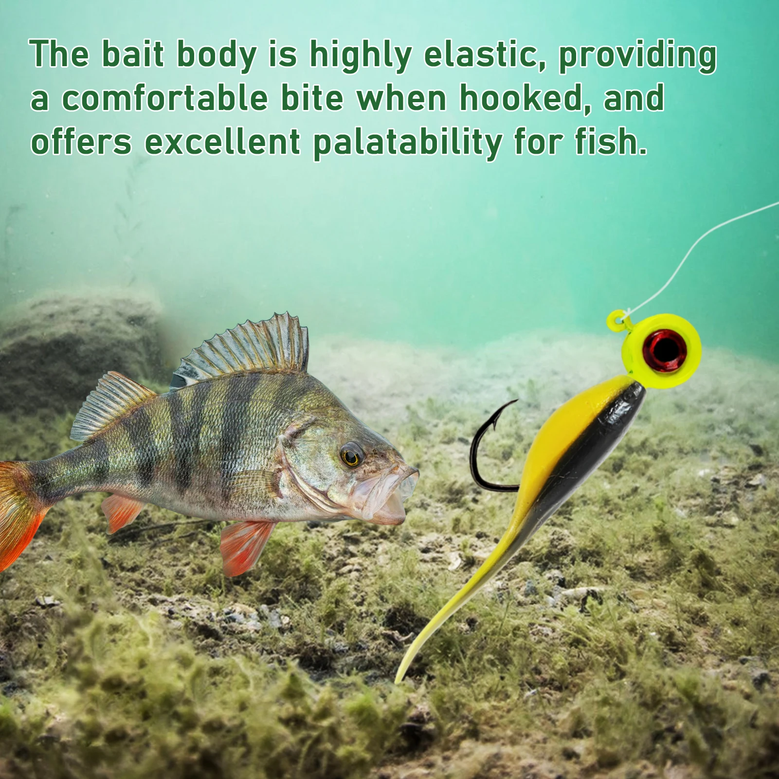 شحن فيشر 140 قطعة/صندوق كرابي سويم متذبذب مع خطافات تهزهز، 5 سم 0.9 جرام طعوم صناعية ناعمة للبطن الكبير، مجموعة طُعم دودة تادبول #5