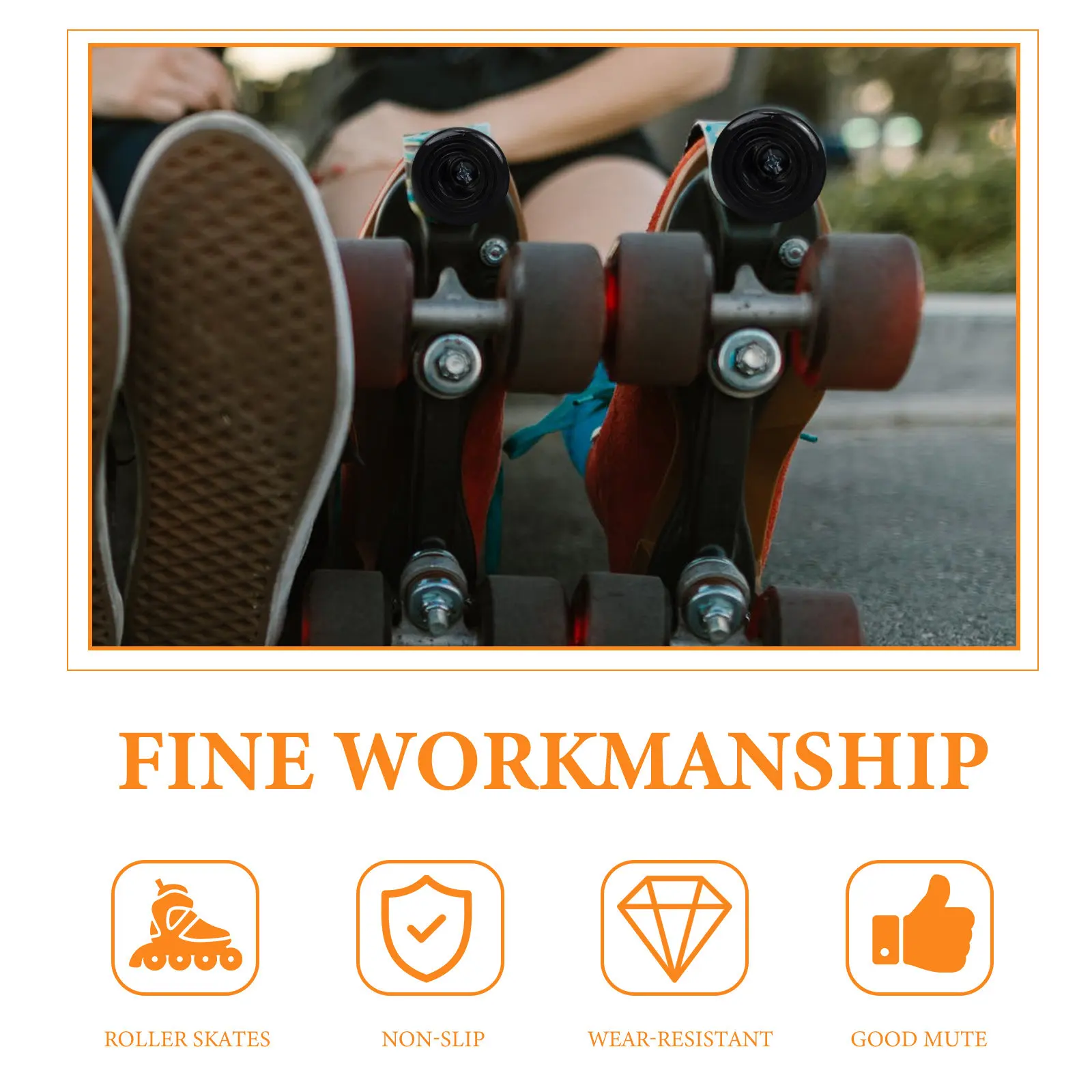 

Комплект из 1 комплекта тормозных стопоров для роликовых коньков: высококачественные резиновые износостойкие ограничители для носковых колес, регулируемые аксессуары для профессиональных коньков