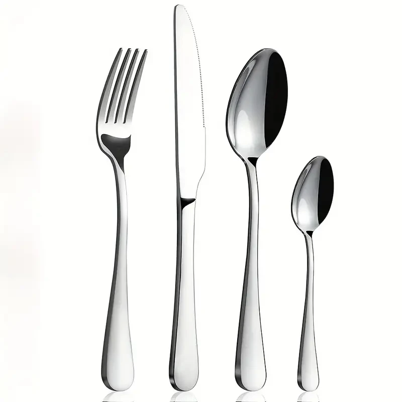 16pcs Stainless Steel Tableware Include Knives Forks Spoons Exquisite Cutlery  Utensil For Home And Restaurant