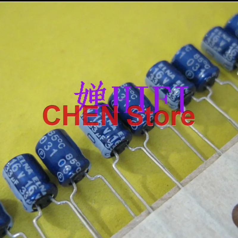 

20PCS Original Malaysia ELNA RC3 16V33UF 5X7MM audio electrolytic capacitor 33uF/16V blue robe 33uf 16v Ultra small volume