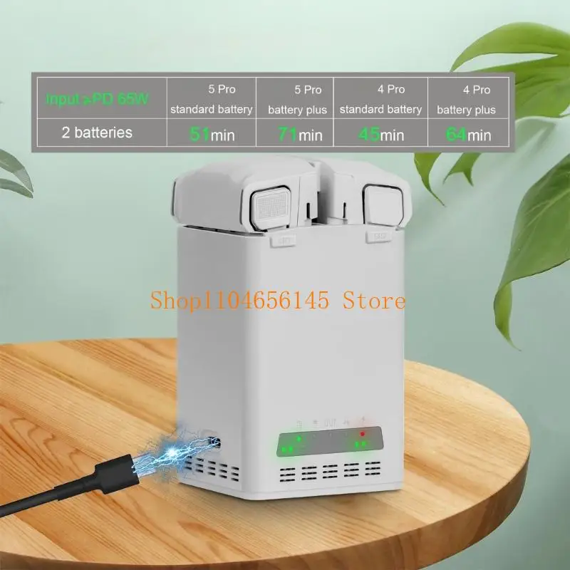 652F Two Way Battery Charging Hubs for Mini 5 /Mini 4 3 Camera Intelligent 2 Channel Charging Hubs for Camera
