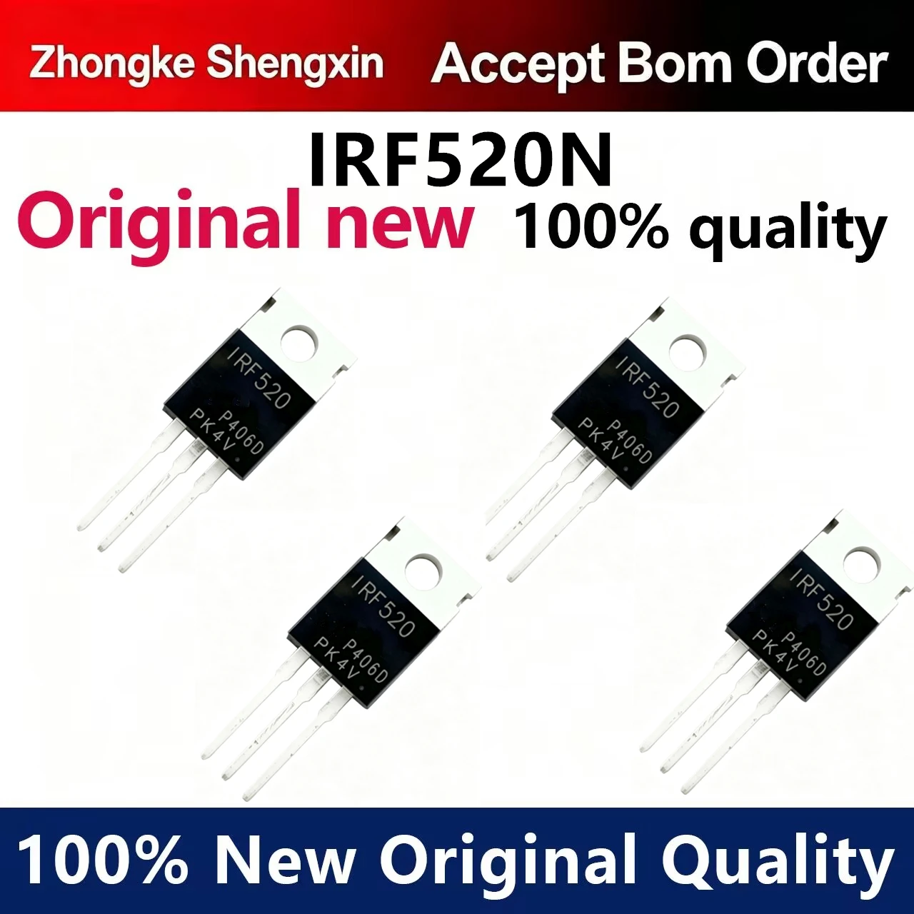 （5pcs）IRF520N warehouse imported stock TO-220 100V 9.7A