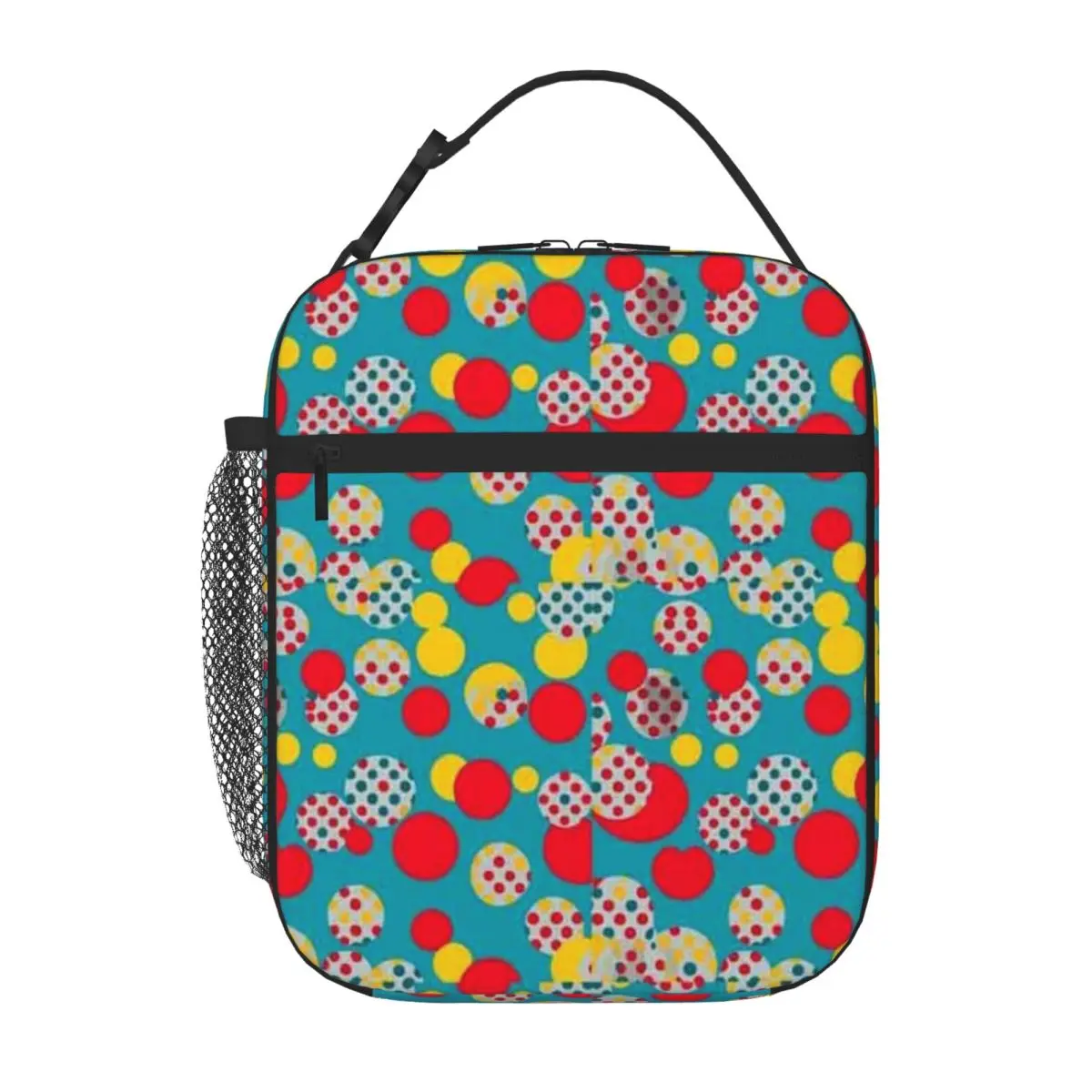 Bestselling Pin Dot Pattern Gloss Finish Lunch Bag Field Work Meal Nylon Lunch Bag