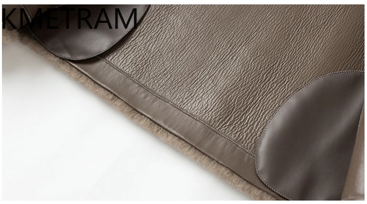 ขนสัตว์MerinoธรรมชาติSheepskin Double Facedเสื้อขนสัตว์ผู้หญิงหลวมขนสัตว์จริงฤดูหนาวเสื้อผ้าFurryแจ็คเก็ต 2025ба