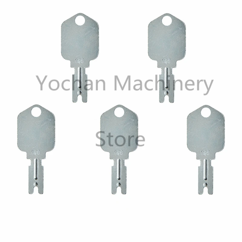 

5 PCS 166 186304 Forklift key for Pollak Clark Yale Hyster For Komatsu Mustang Gradall Gehl for Daewoo Doosan A214062 5133504