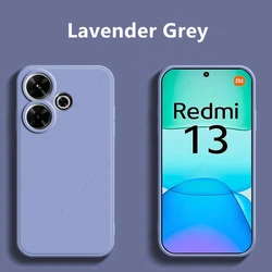 For Xiaomi Redmi 13 Case for Xiaomi Redmi 13 Cover Back Shell Bumper Armor Soft Liquid Silicone Phone Case for Redmi 13 4G