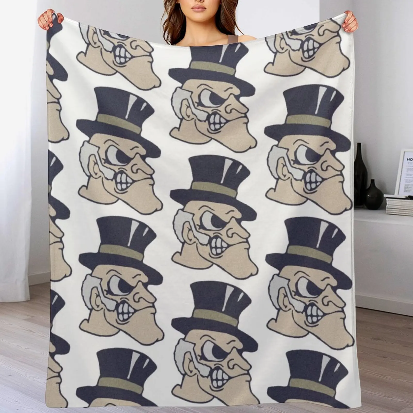 Demon Deacon Throw Blanket Warm Plush Fuzzy Blanket for Living Room