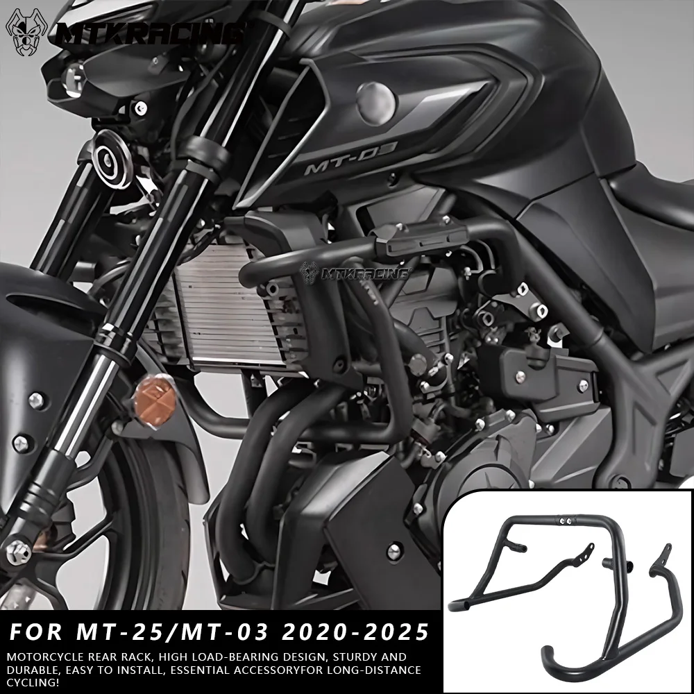 

MTKRACING For YAMAHA MT-25/MT-03 2020-2025 Motorcycle Accessories Bumper Engine Guard Crash Bar Body Frame Protector