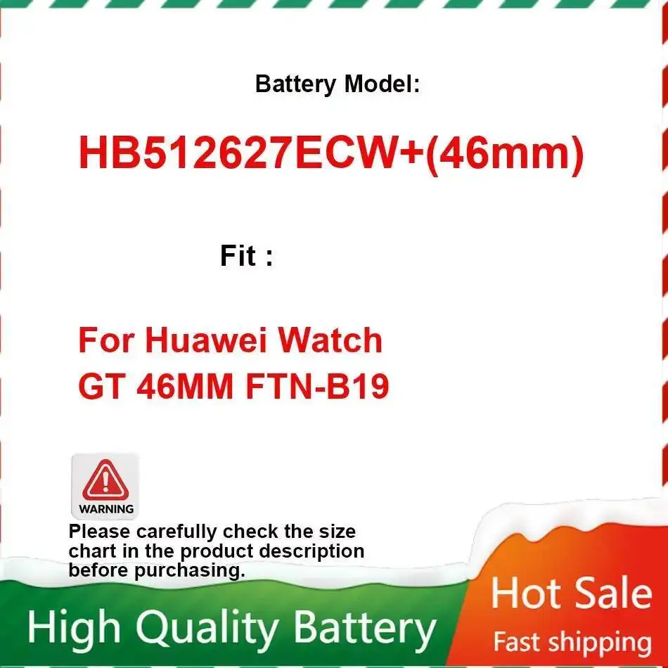 بطارية HB512627ECW + بطارية لهواوي ساعة GT 1 FTN-B19 46 مللي متر 420 مللي أمبير بطاريات ضمان + أدوات مجانية #1