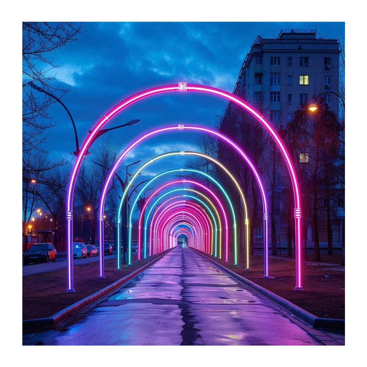 

Waterproof Outdoor LED Lantern Customizable Factory-Produced Channel Arch Colored Decorations for Holiday for Outdoor Use