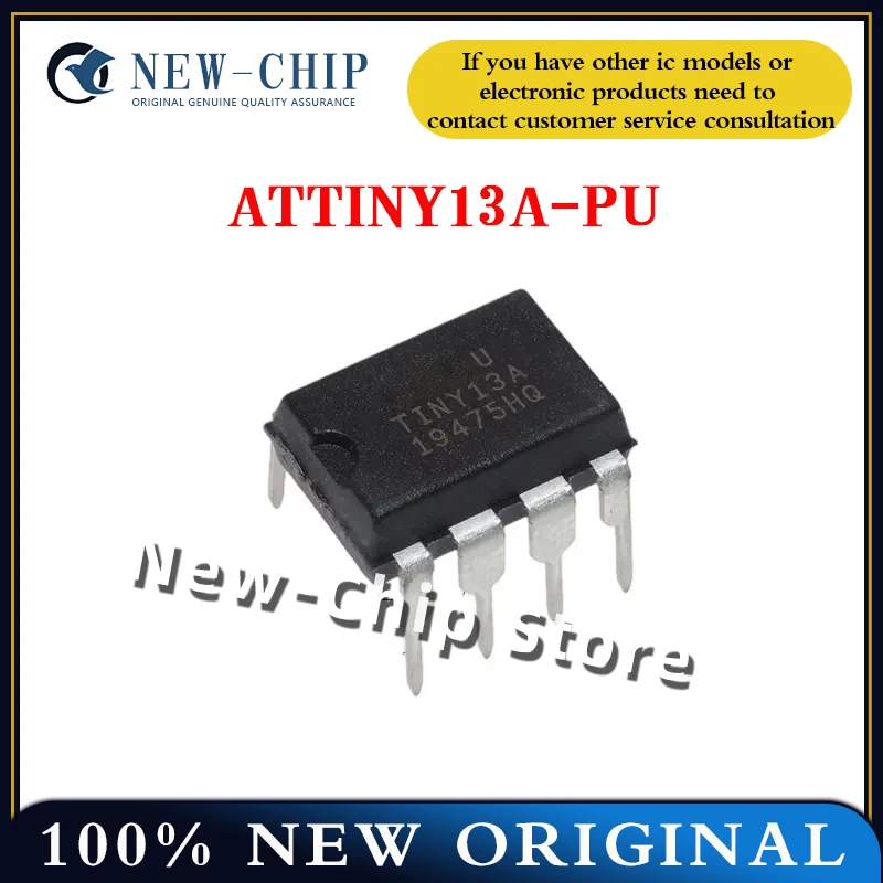 

5PCS-100PCS/LOT ATTINY13A-PU DIP-8 MCU 8-bit microcontroller IC chip New Original ATTINY13A