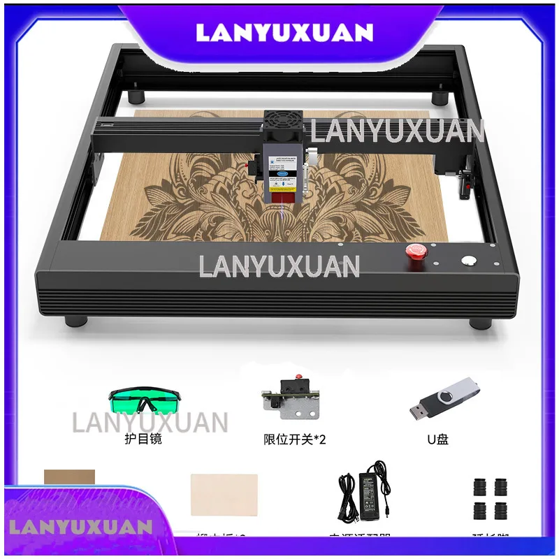 High Power Engraving Machine for 4040 CNC Cutting Machine with Mobile App Control Dual Axis for DIY Wood Acrylic Metal