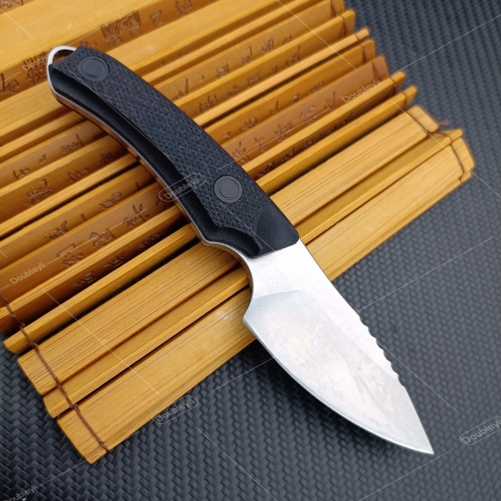 Lightweight Compact 662 Outdoor Fixed Knife EDC Rope Cutter Fruit Knife Camping Fishing Practical Tools with Nylon Fiber Handle