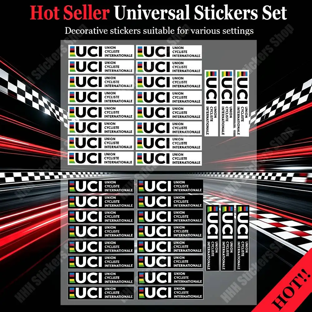 U-C-I Single Pattern 10x2cm New Universal Car Motorcycle Helmet Tail Box Modified Stickers Computer Suitcase Stickers Decor