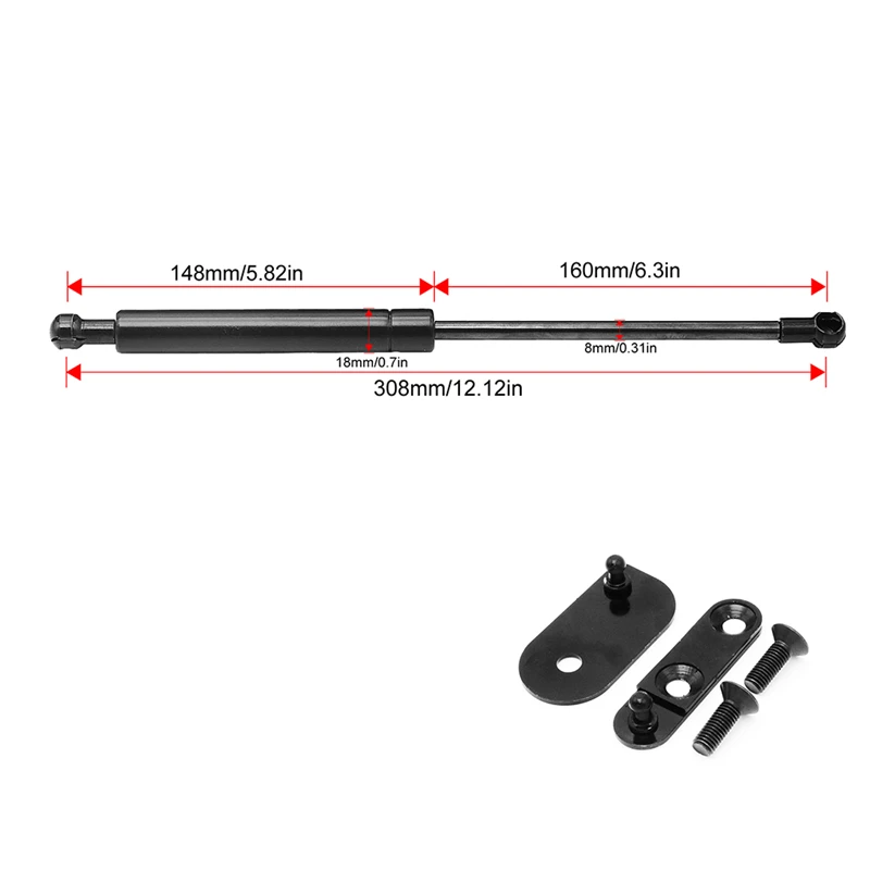 Universal For Ford Ranger 2019 2020 Black Steel Tailgate Spring Supported Shock Absorber Damper DZ43206 Car Styling Accessories