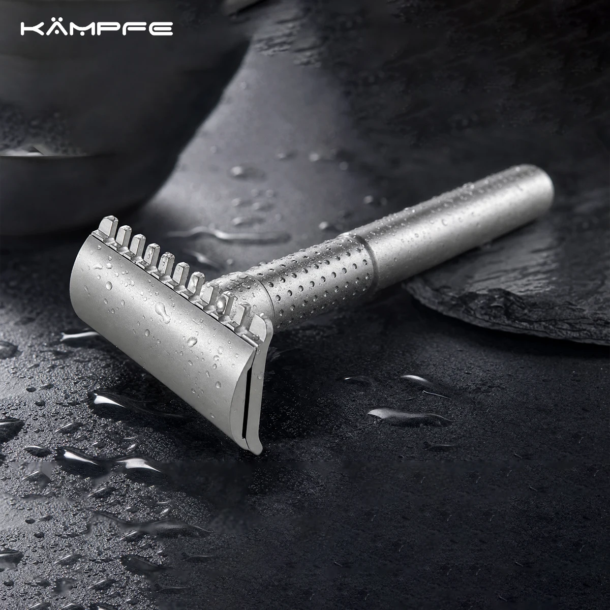 KAMPFE Men's Stainless Steel Safety Razor Double Edge Manual Shaving Razor CNC Crafted Metal  Grooming for man