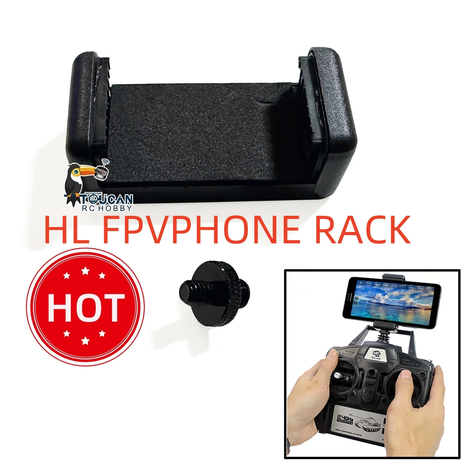 

Sale Heng Long Spare Parts FPV Phone Rack for Toys 1/16 RC Tank Radio Control Panzer TH17956