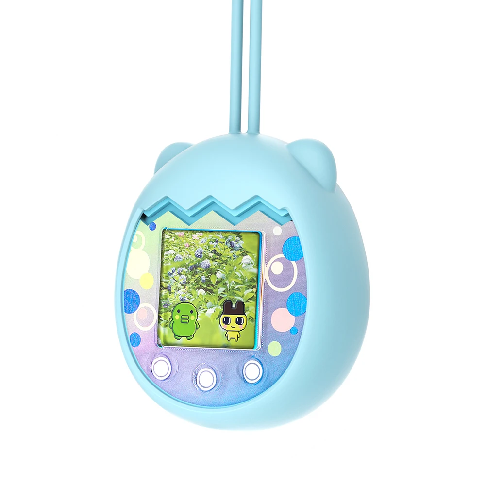 Siliconen volledige beschermhoes Cartoon diervormige E Pet Machine Cover Waterdicht Krasbestendig met draagkoord voor Tamagotchi Pix