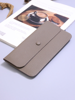 100% Genuine Leather Women Long Wallet Luxury Slim Clutch Envelope Money Bag Ladies Fashion Cowhide ID Credit Card Holder Purse