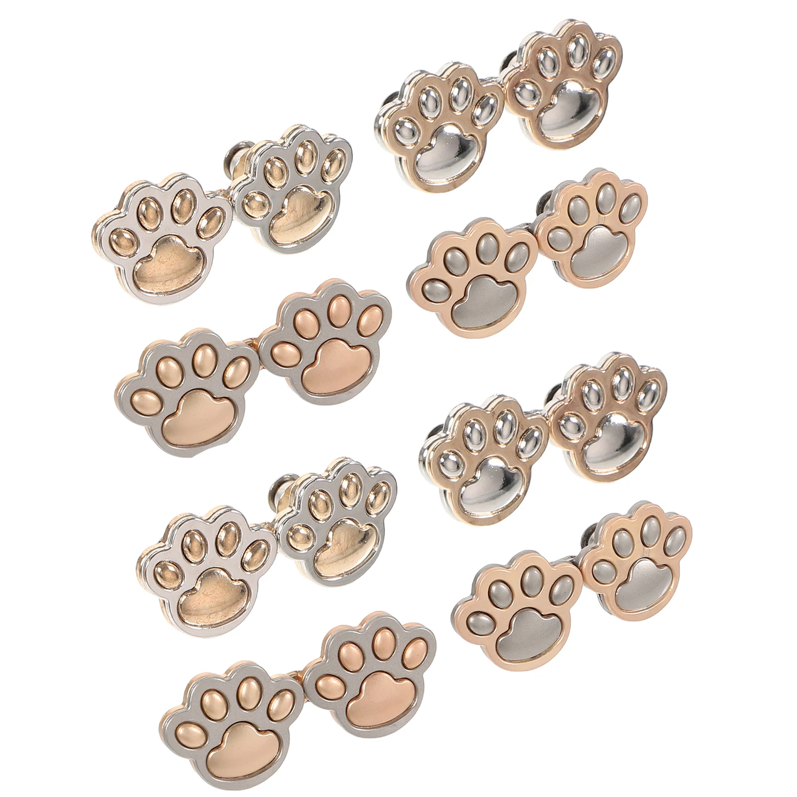 

1pcs Adjustable Waist Buckle Cat Paw Shape Metal Button For Jeans Pants Tightener No Tools Needed Waistband Tool For Women Men