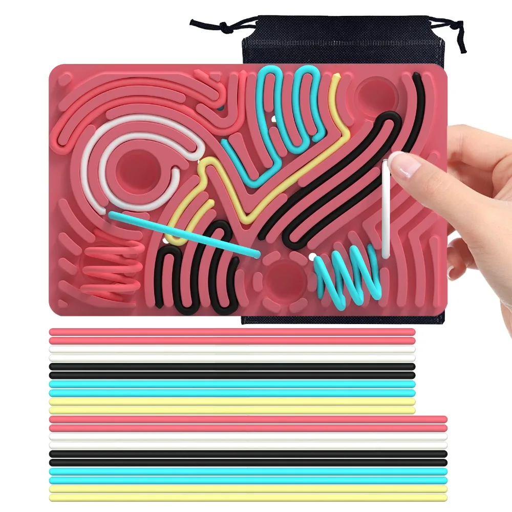 

Сенсорная развивающая доска из силикона для развития моторики, бесшумная сенсорная доска, Монтессори-доска для обучения детей, бизиборд