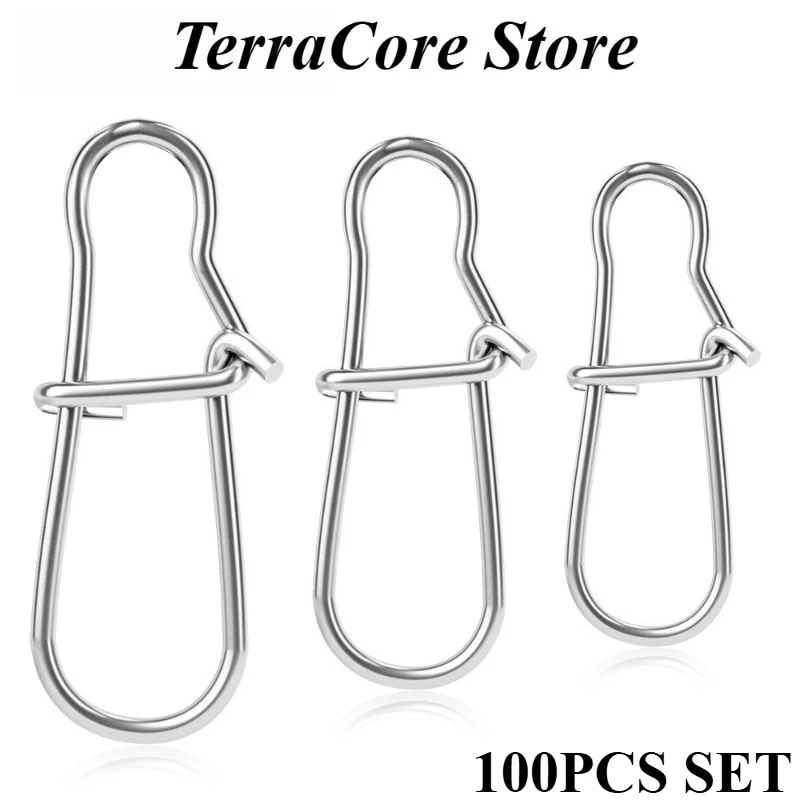 

100 PCS Stainless Steel Reinforced Pin Lure Strong Connector Quick Hook Connection Ring Fishing Accessories Wholesale
