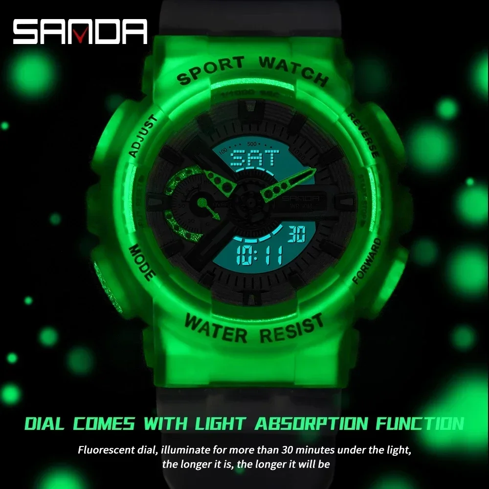 SNADA 3029 Relogio Masculino Male Wristwatches All Functions Works Men\'s Watch Top Quality LED Digital Luxury Shock Watches