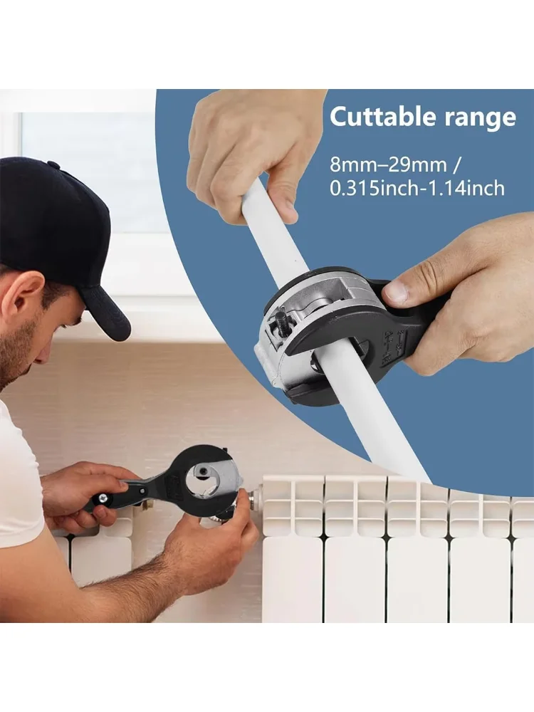 Ratcheting Pipe Cutter 2in1 Close Quarters Tube Compact Cutter Large Bearing Type Pipe Ratchet Cutter Ratcheting PvcCutter