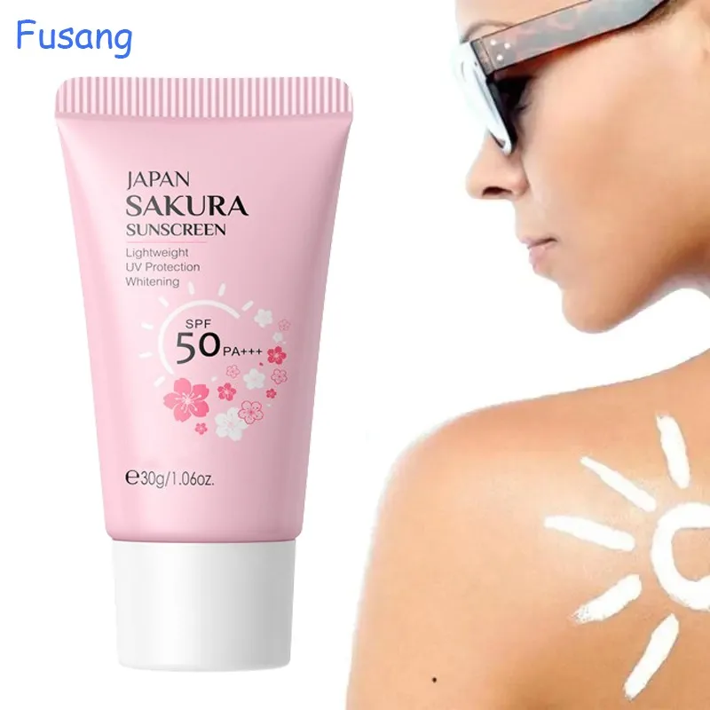 

Sakura Anti Oxidant Cream Korean Sunscreen Protector Facial Solar Sun Blocker SPF 50+ Isolation Cream Refreshing Moisturizing