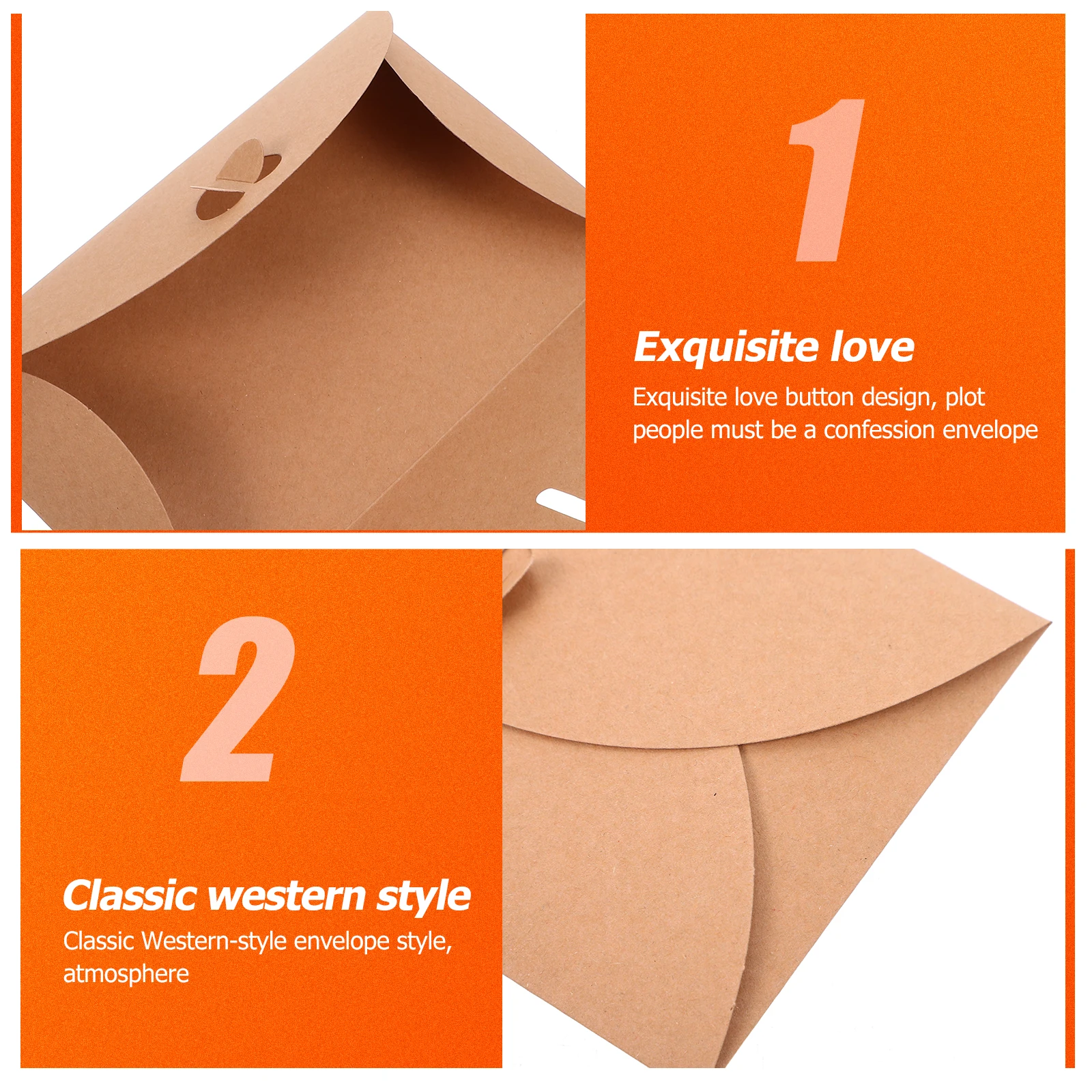 

40 Pcs Love Letter Valentine Mini Envelopes Small Invitation Gift Khaki Writing Accessory