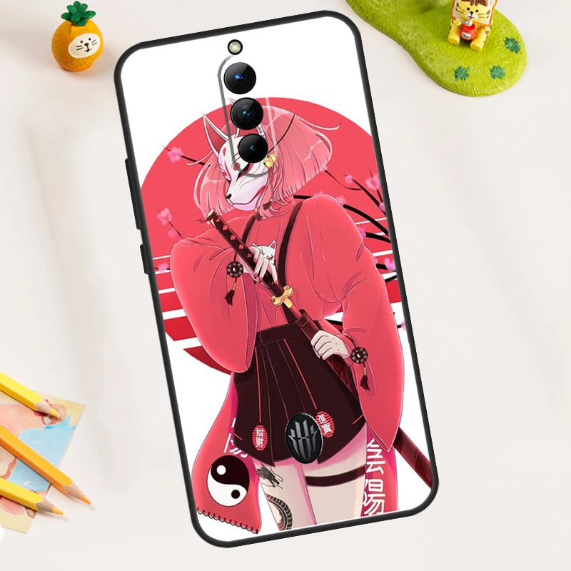 Anime Girl Samurai Case For ZTE Nubia Red Magic 11 Pro Plus 8 9 10 Air 8S 9S 10S Pro Plus 6 7 6S 7S Pro Cover - view 3