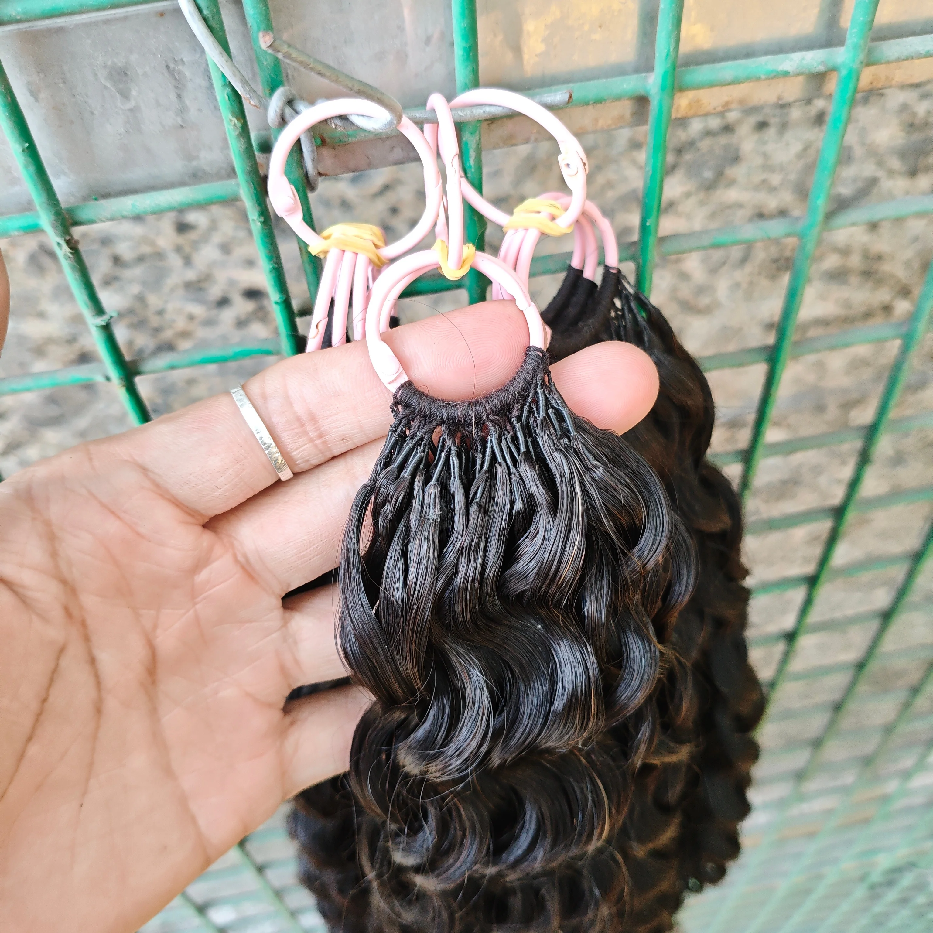 نطاط موجة المياه حزم الشعر البشري قبل فصل مجعد الشعر التمديد لحمة للنسيج البوهيمي 14 16 18In النساء حزمة